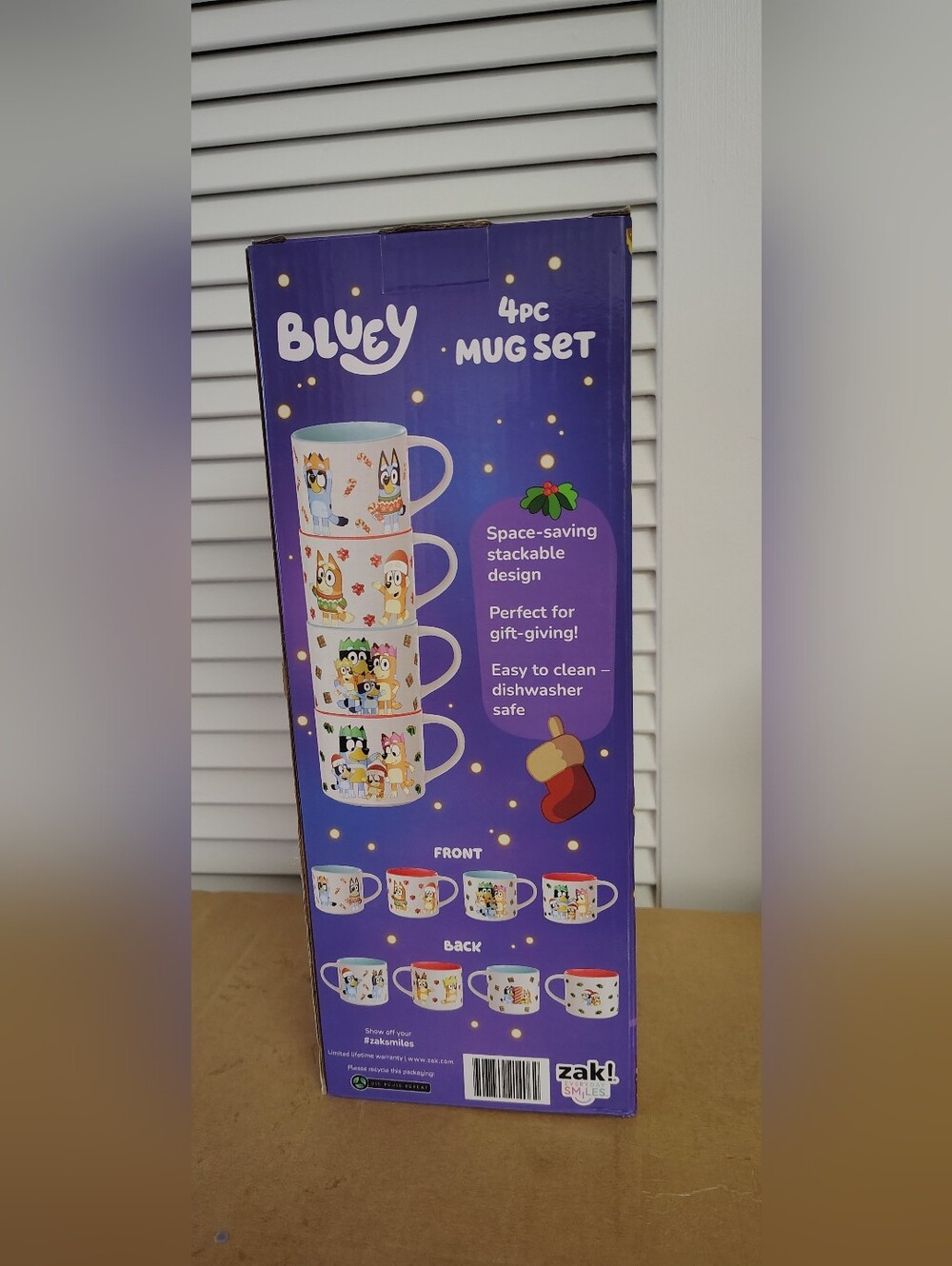 Bluey Stackable Mug Set - Blue & White - Picture 3 of 3